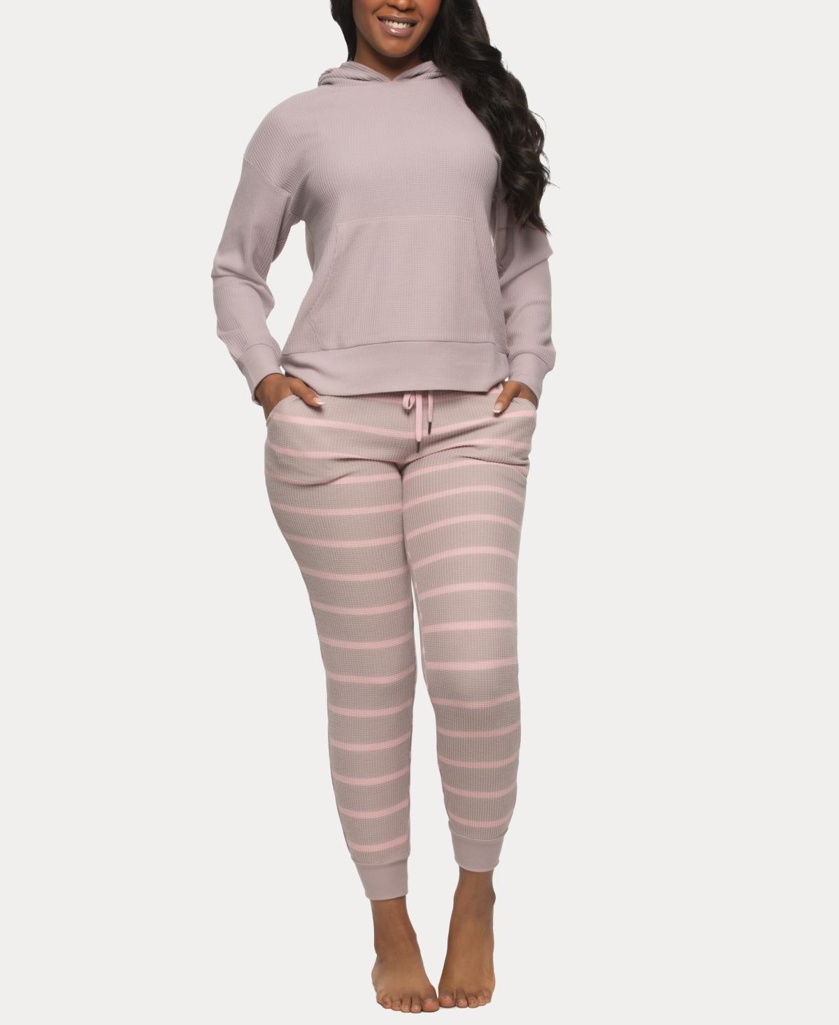 Felina Womens Jolie Pullover Hoodie and Jogger Lounge Set Product Image