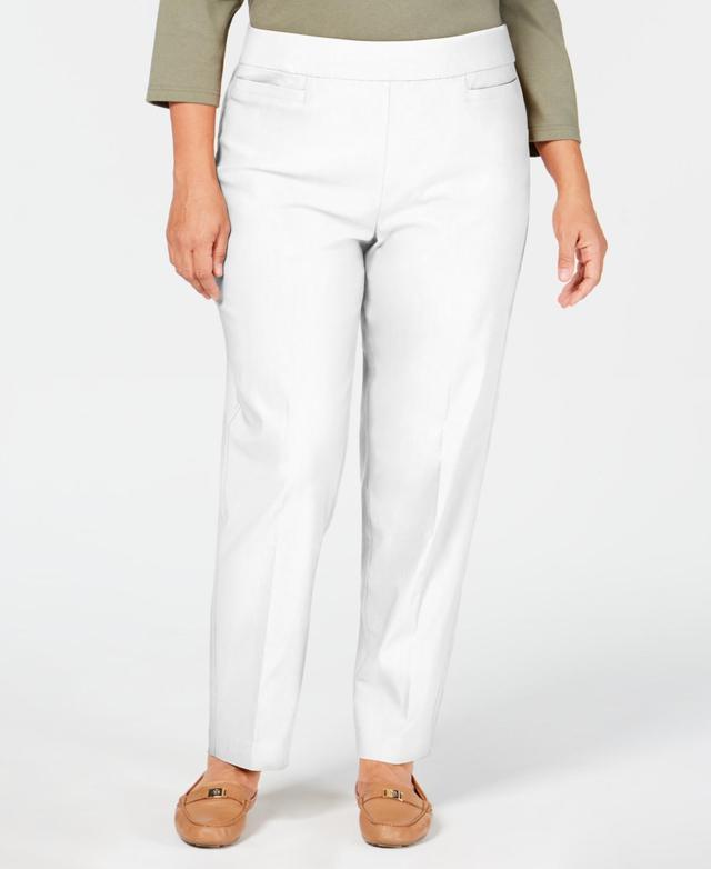 Plus Size Alfred Dunner Allure Pull On Ankle Pants, Womens Product Image