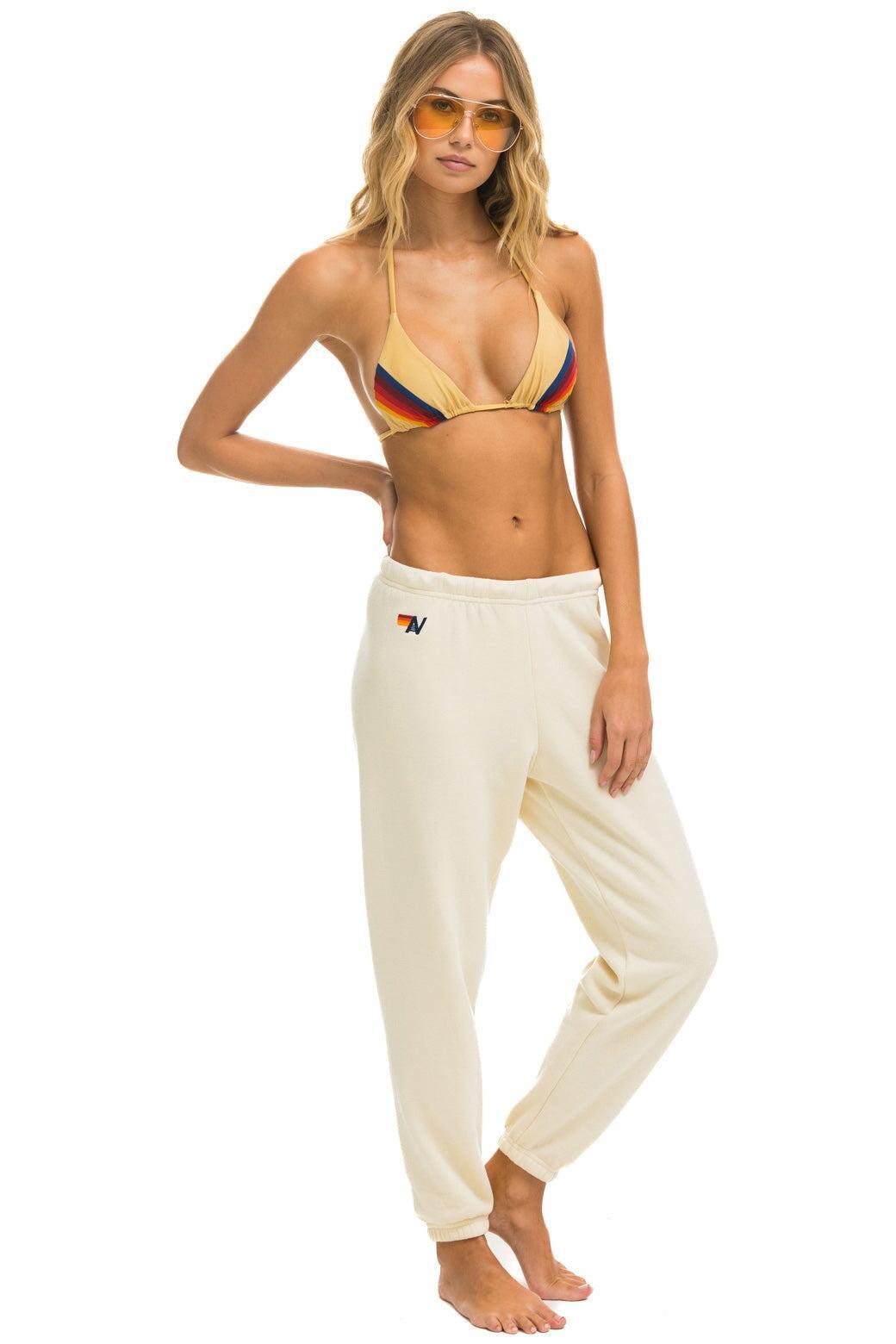 5 STRIPE SWEATPANTS - VINTAGE WHITE // USA Female Product Image