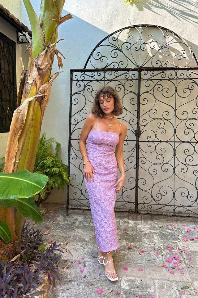 Ingrid Purple Floral Maxi Dress Product Image