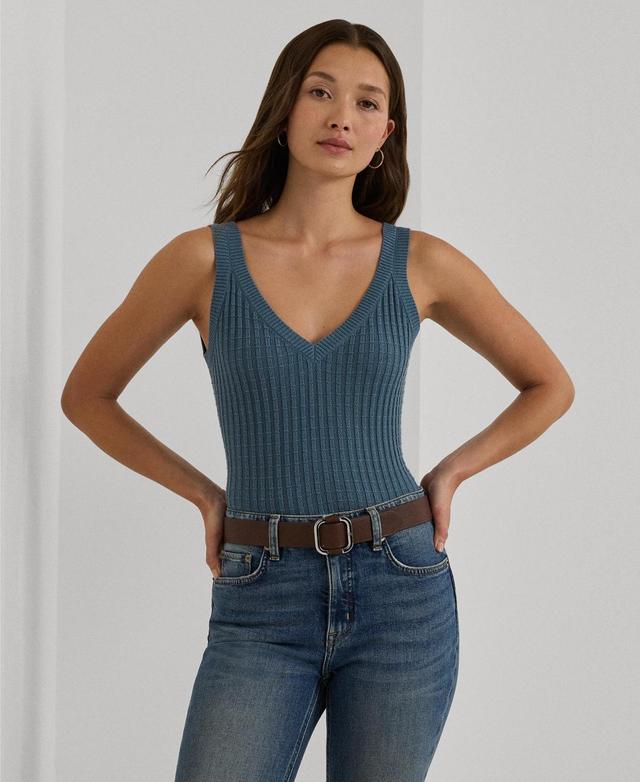 Lauren Ralph Lauren Womens Cropped Sweater Tank Top Product Image