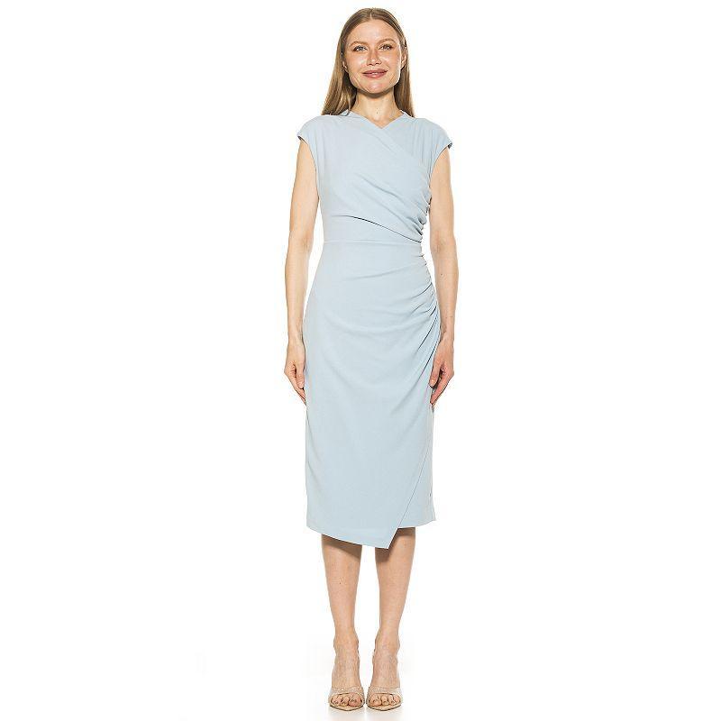 Womens ALEXIA ADMOR Yoon Draped Faux Surplice Sheath Dress, Womens Product Image