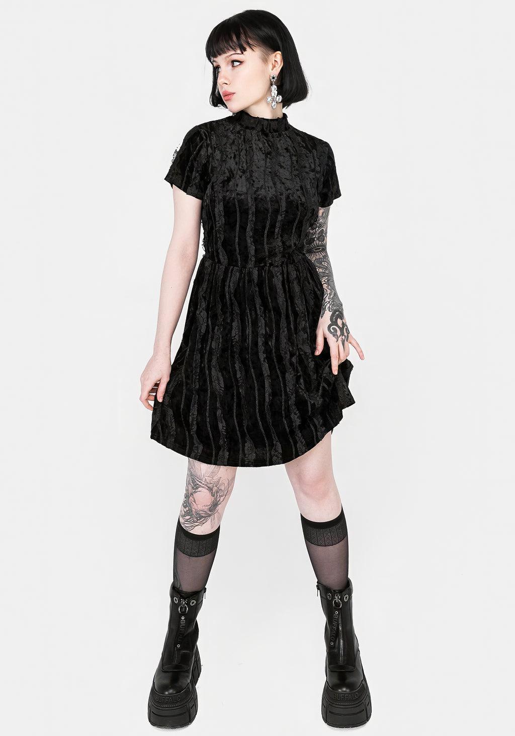 Imogen Velour Mini Dress Product Image