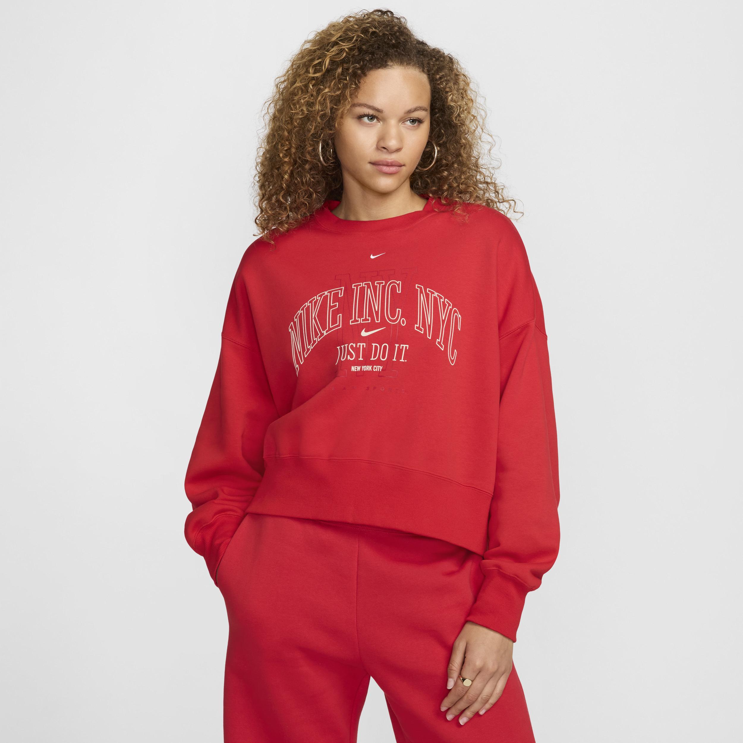 Nike Sportswear Phoenix Fleece Women's Over-Oversized Crew-Neck Graphic Sweatshirt Product Image