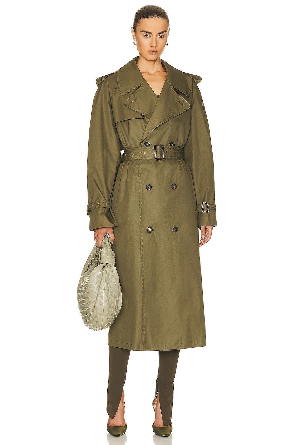 WARDROBE.NYC Trench Coat in Green Product Image