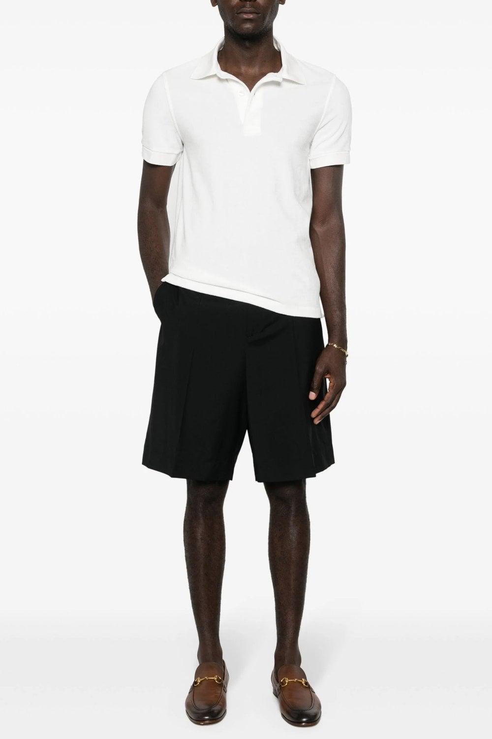 TOM FORD Tennis Cotton Piquet Polo In White Product Image