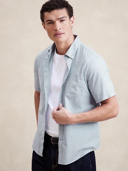 Slim Summer Cotton Shirt Product Image