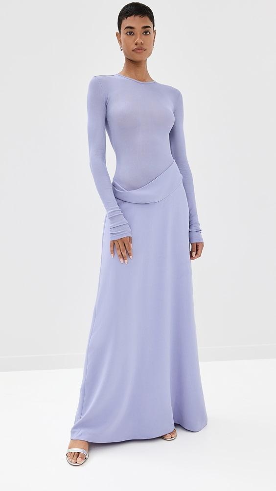 Christopher Esber Ribbed Cowl Hip Dress | Shopbop Product Image