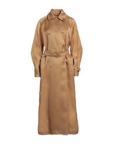 MAX MARA Woman Overcoat & Trench Coat Mustard Size 10 Silk In Yellow Product Image