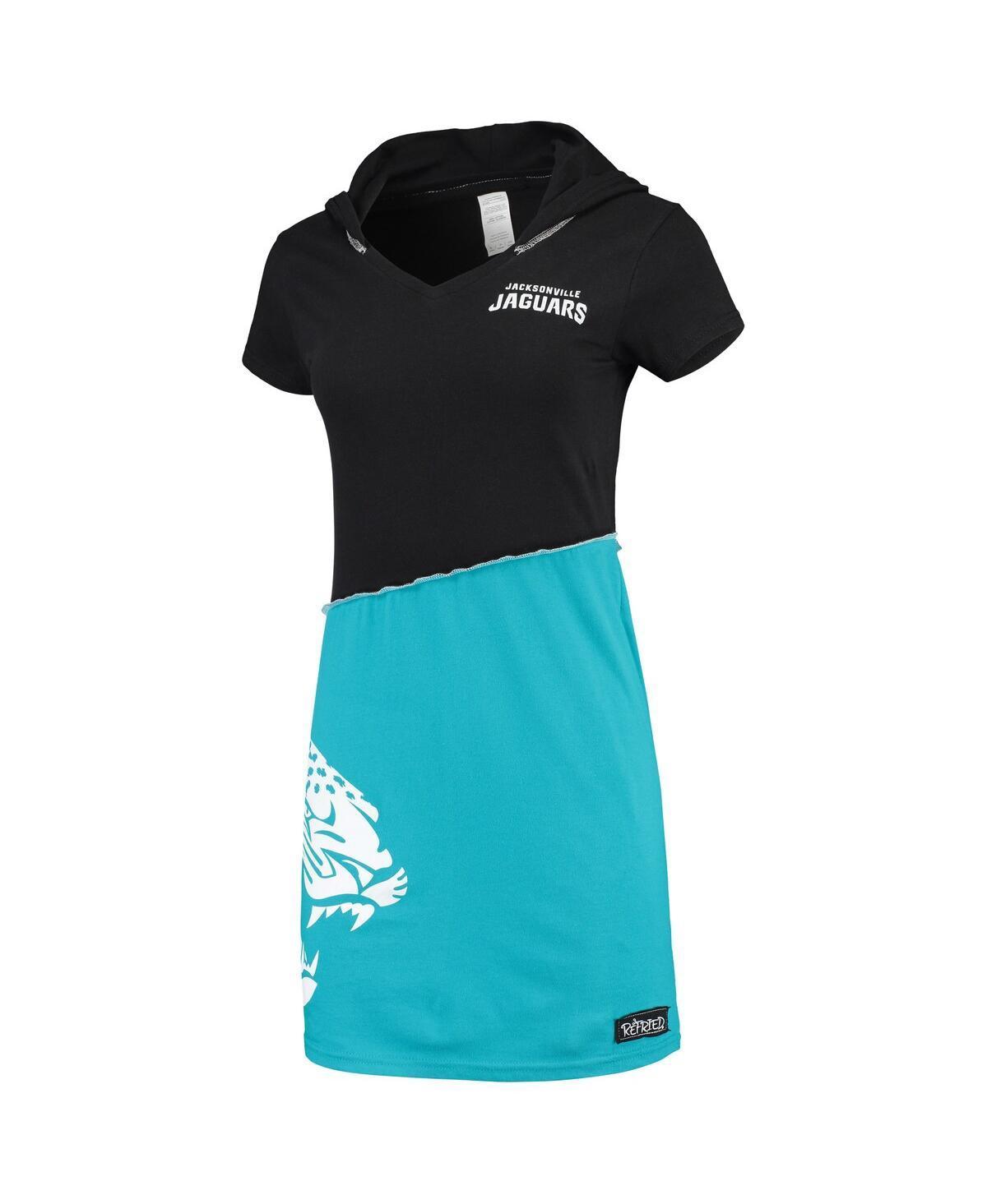 Womens Refried Apparel Black Jacksonville Jaguars Hooded Mini Dress - Black Product Image