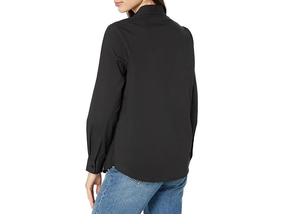 Liverpool Los Angeles V-Neck Long Sleeve Poplin Blouse Product Image