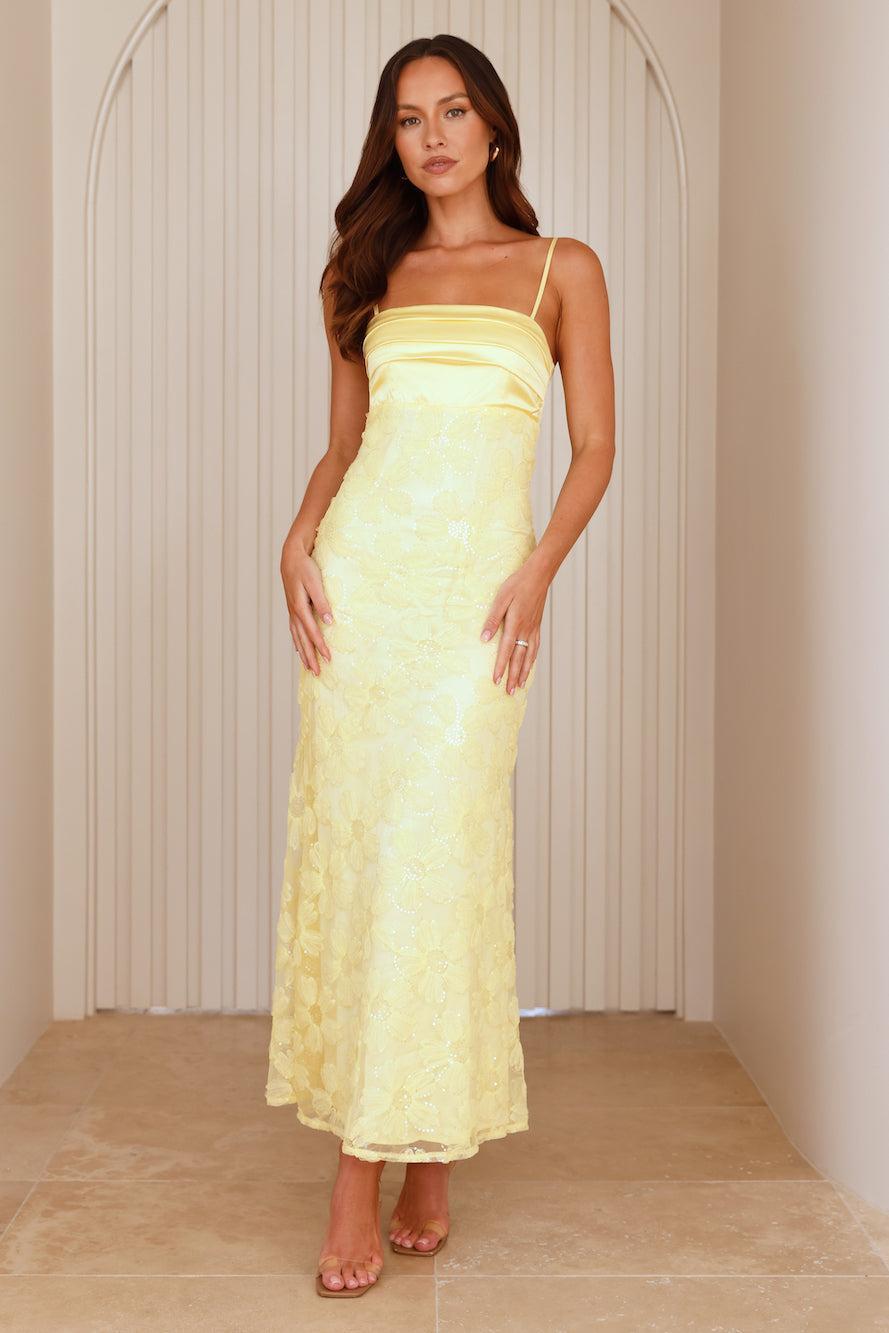 Twinkle Times Mesh Maxi Dress Yellow product image