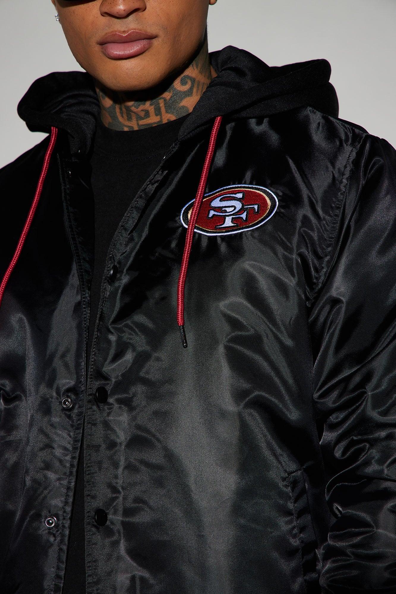 49ers Hooded Bomber Jacket - Black Product Image