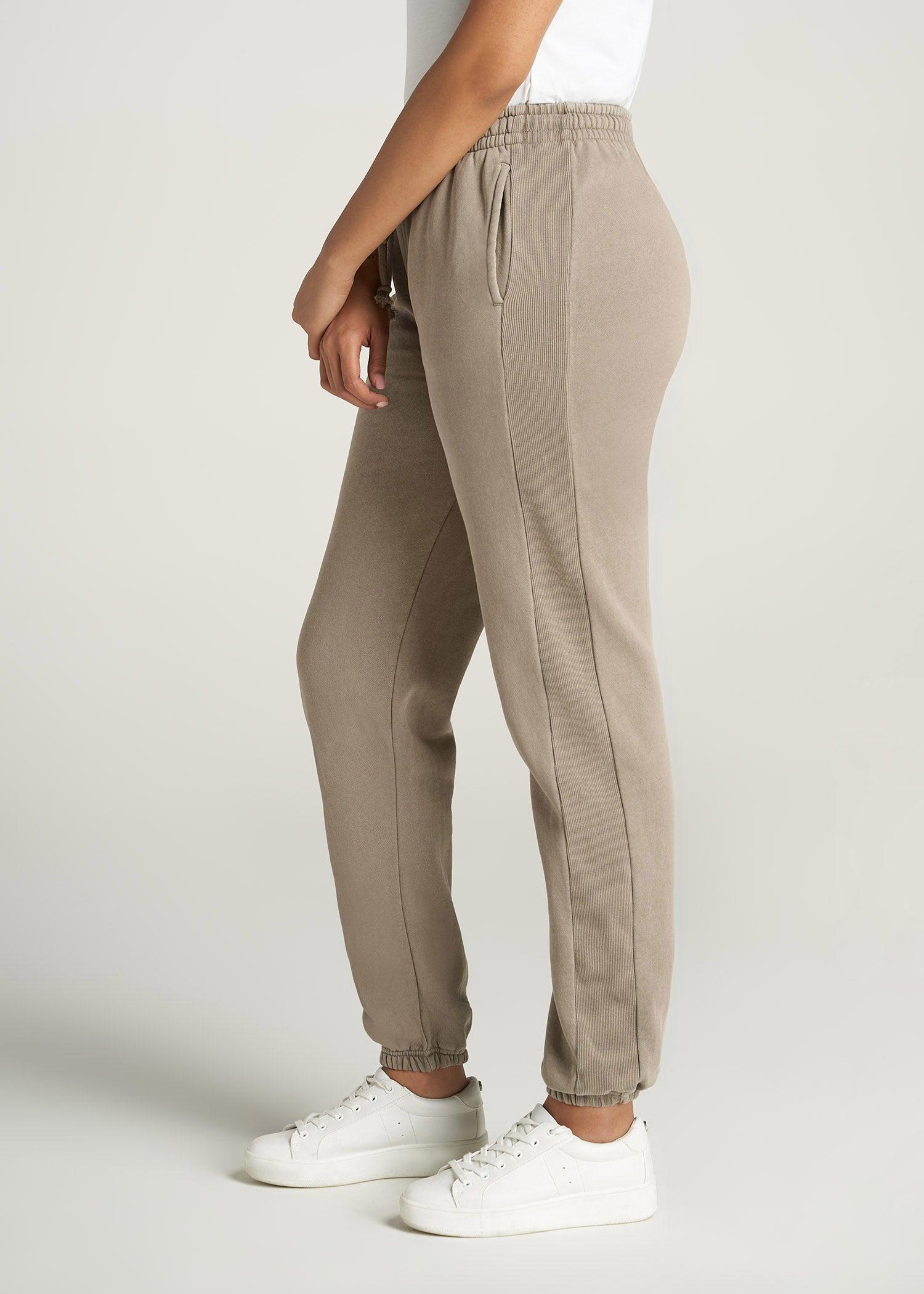 Wearever Fleece Regular Fit Women's Tall Sweatpants in Khaki Product Image