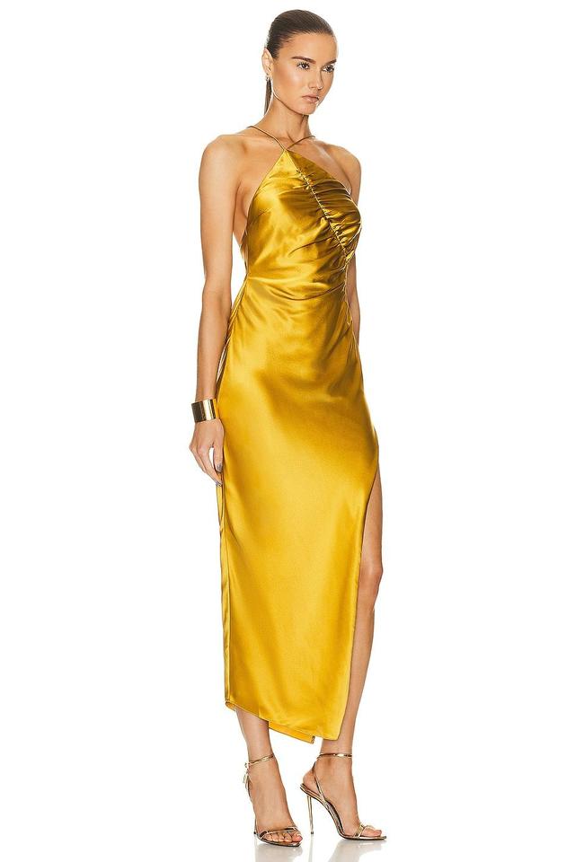 The Sei Leaf Dress in Mustard Product Image