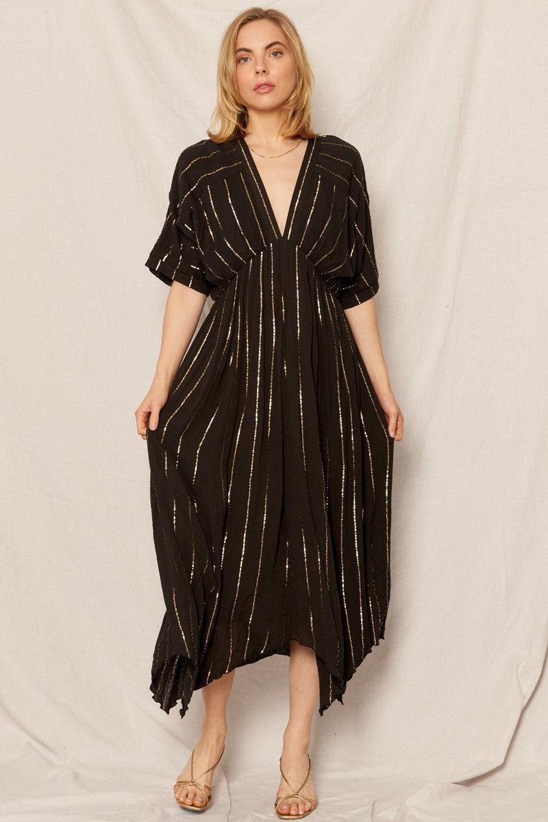 Lurex Striped Sequin Midi Dress product image