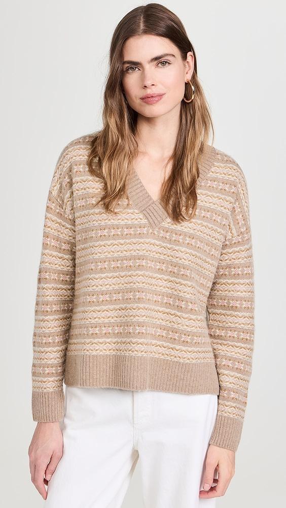 Faherty Highland Fair Isle V Neck Sweater | Shopbop Product Image