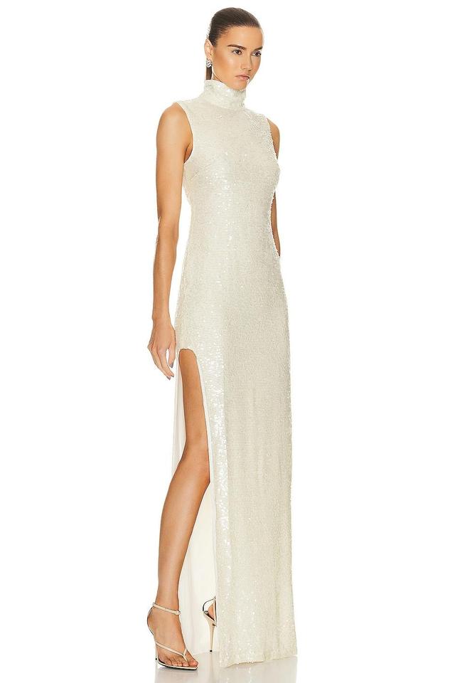 Lapointe Sequin Viscose High Neck Sleeveless Gown Product Image