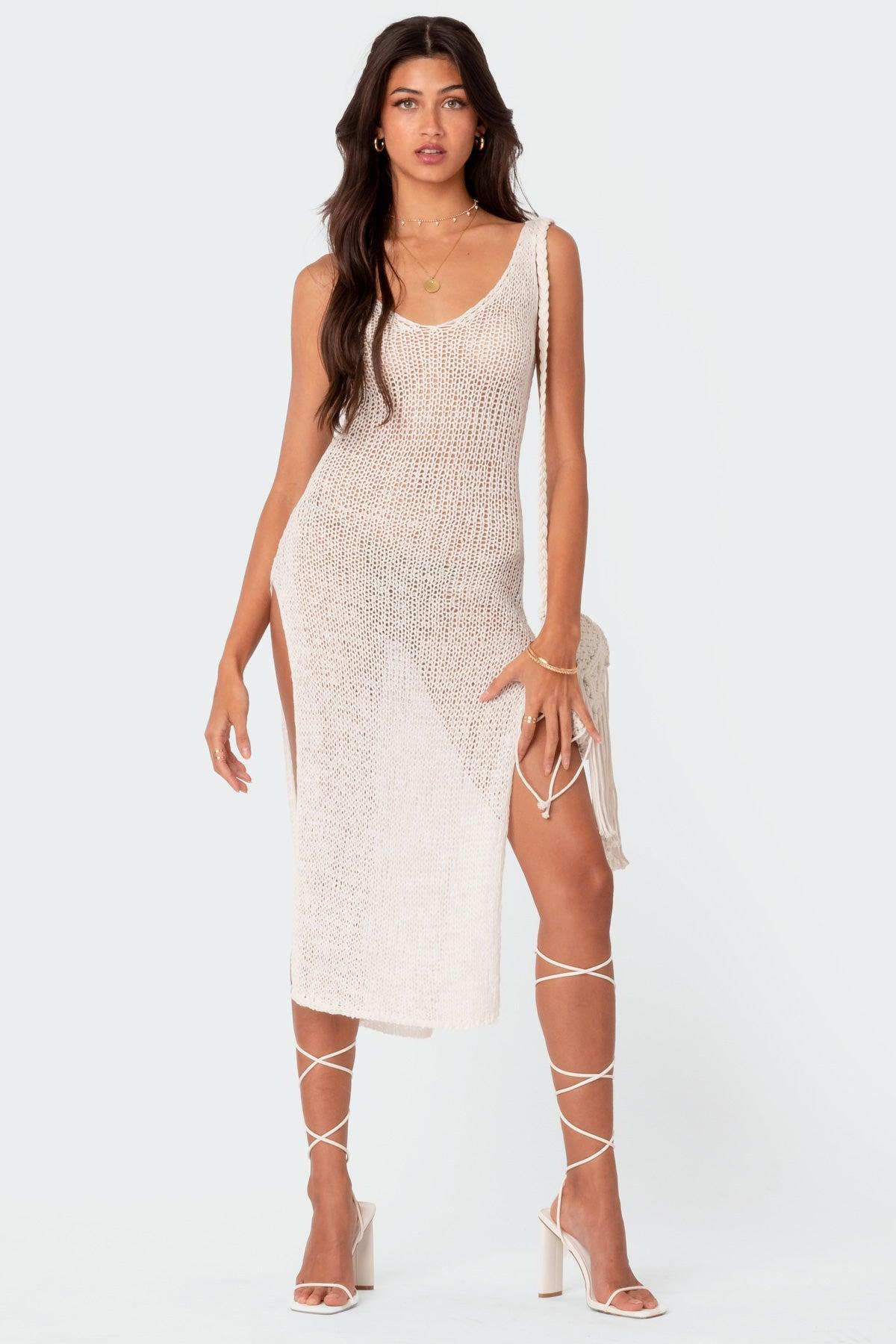 Nevea Open-Back Knitted Midi Dress product image