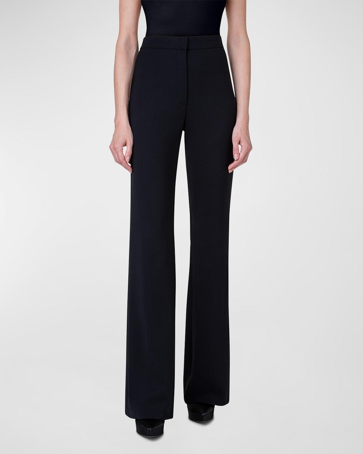 Akris punto Courtney Wide Leg Stretch Virgin Wool Pants Product Image