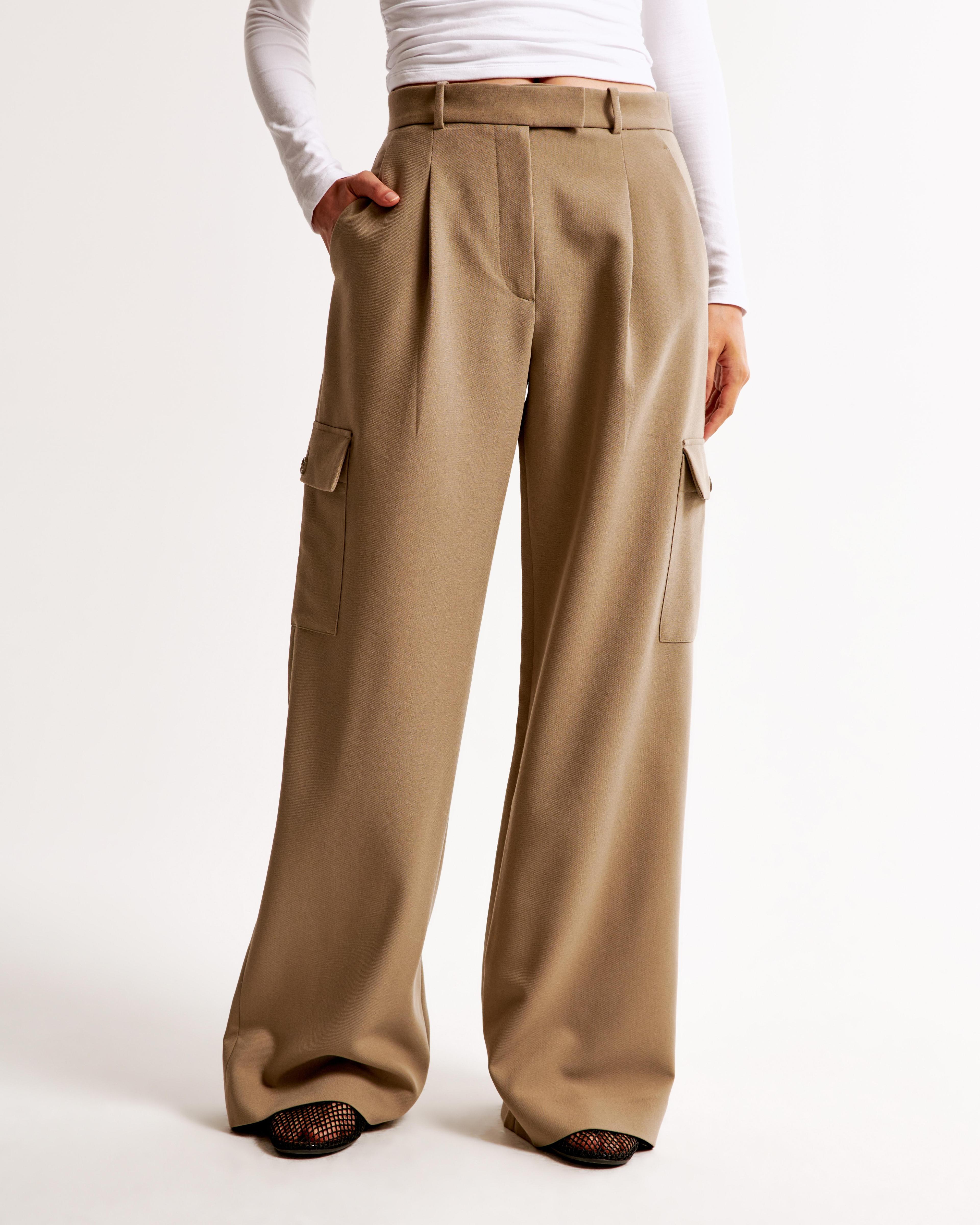 A&F Harper Tailored Wide Leg Cargo Pant Product Image