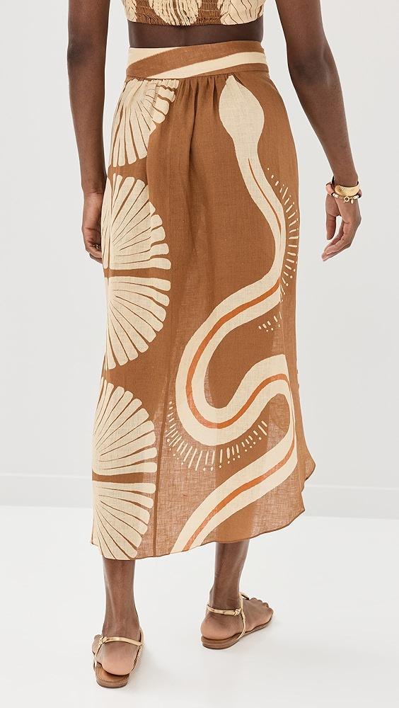 Johanna Ortiz Amazon Echoes Midi Skirt | Shopbop product image