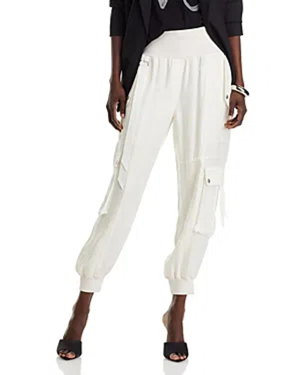 Cinq A Sept Harmony Cargo Jogger Pants In Ivory Product Image