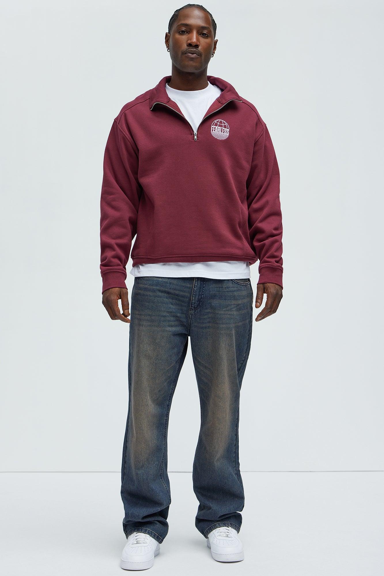 Fearless Quarter Zip - Burgundy Product Image