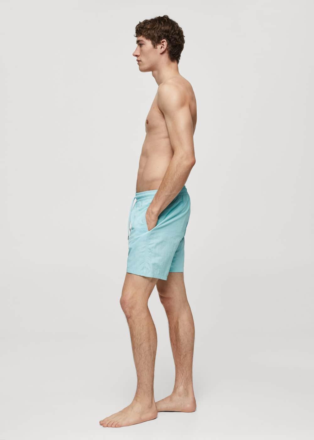 Basic drawstring swimsuit - Men | MANGO USA Product Image