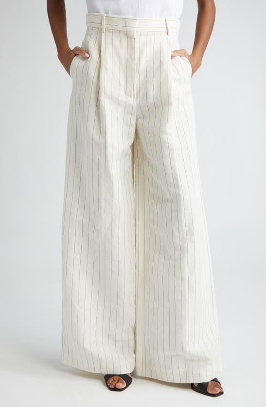 Giuliva Wide Leg Pants In Ivory Product Image