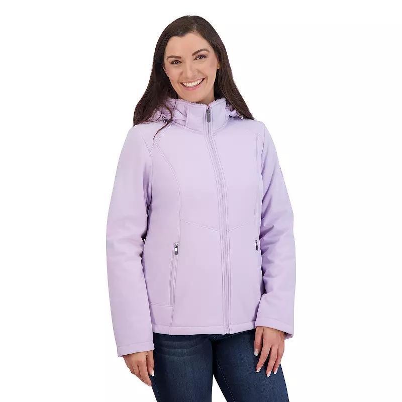 Womens ZeroXposur Lillian Plush-Lined Soft Shell Jacket Silver Blue Product Image