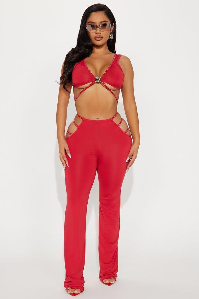 Diva Day Pant Set - Red Product Image