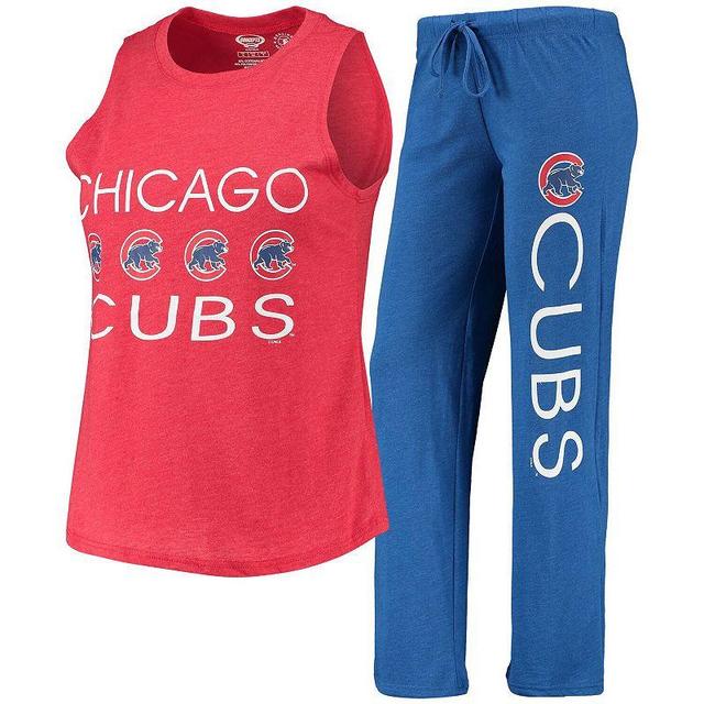 Womens Concepts Sport Royal/Red Chicago Cubs Meter Muscle Tank Top & Pants Sleep Set Product Image