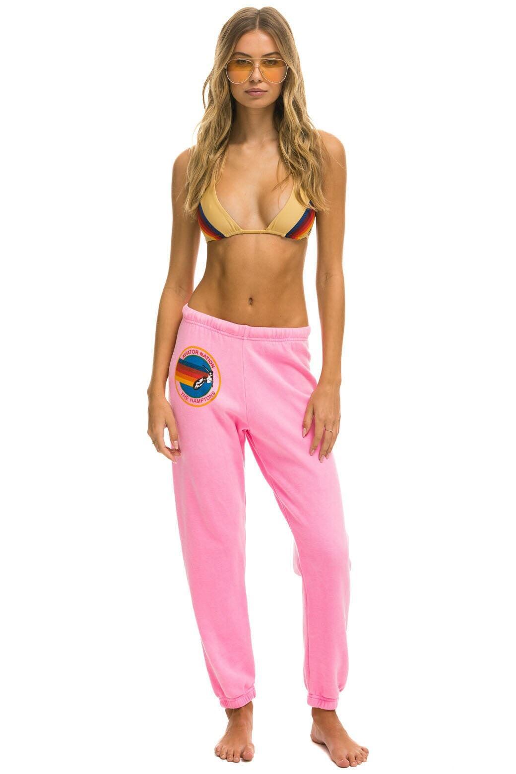 AVIATOR NATION MIAMI SWEATPANTS - NEON PINK Female Product Image