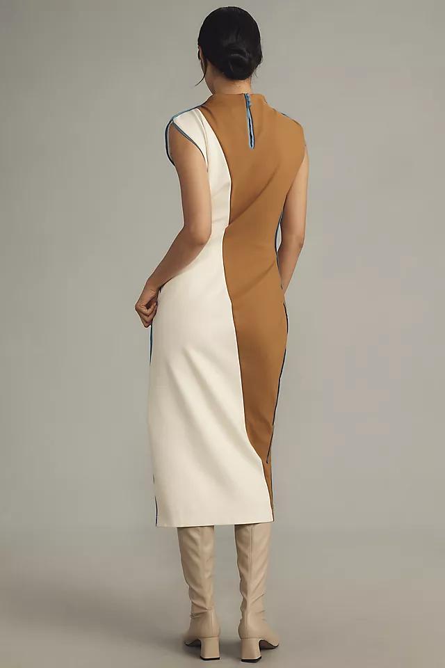 Maeve Muscle Colorblock Midi Dress Product Image