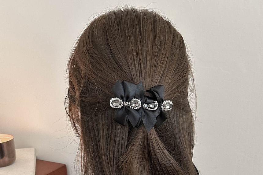 Rhinestone Bowknot Hair Claw Product Image