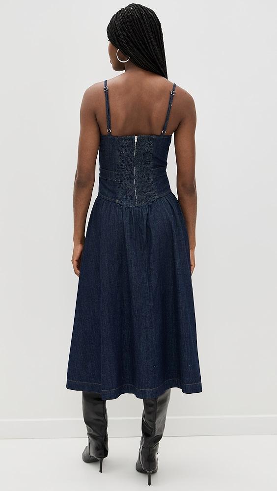 Reformation Florentina Denim Midi Dress | Shopbop Product Image