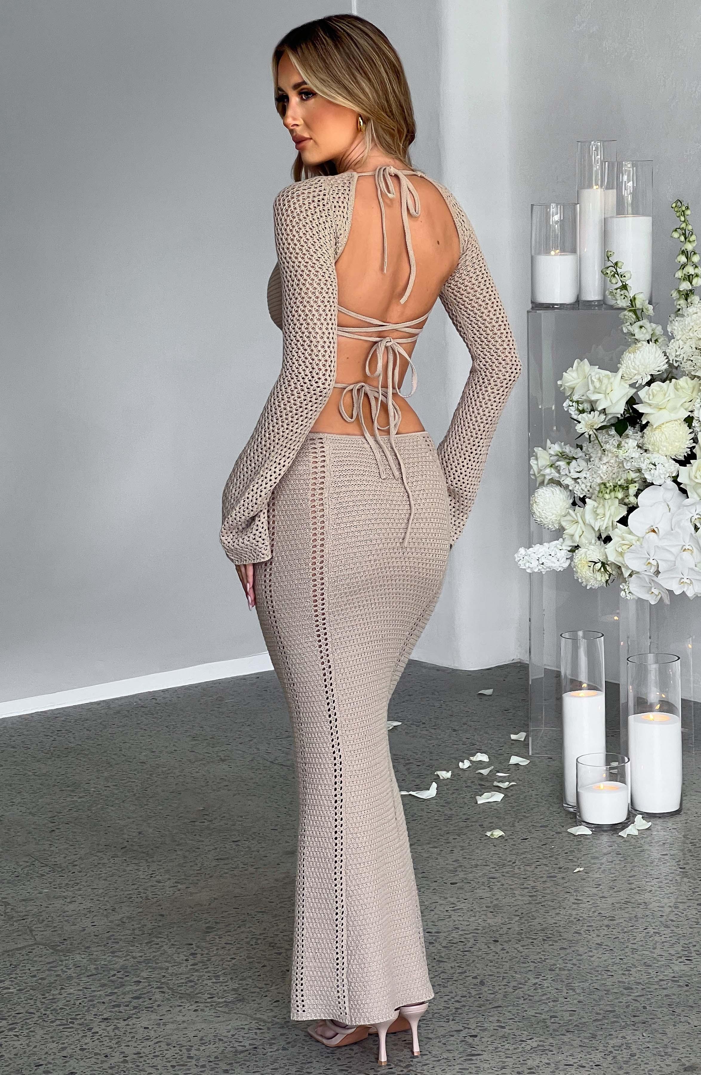 Nadine Maxi Dress - Beige Product Image