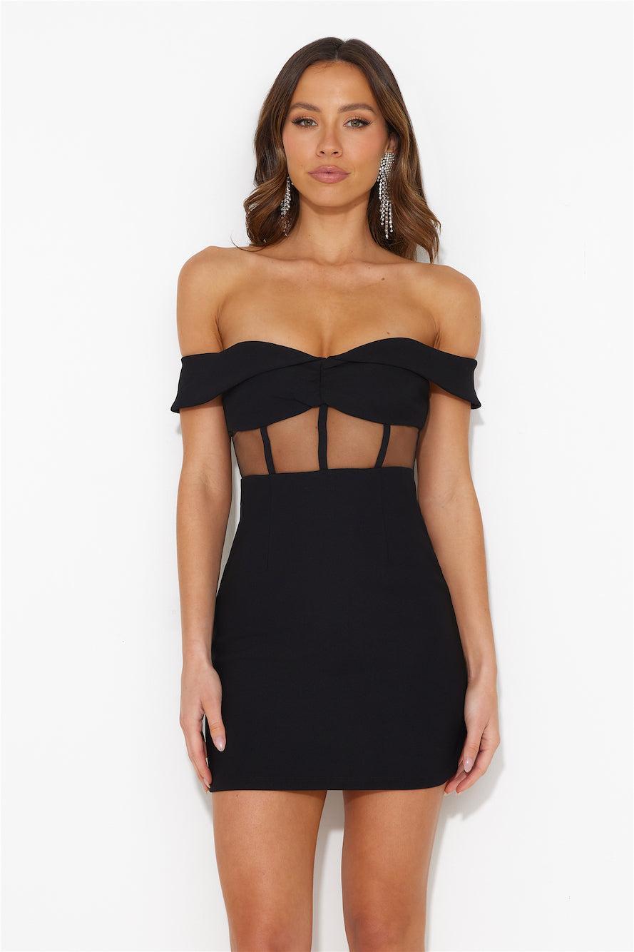 Sublime Bliss Mini Dress Black Product Image