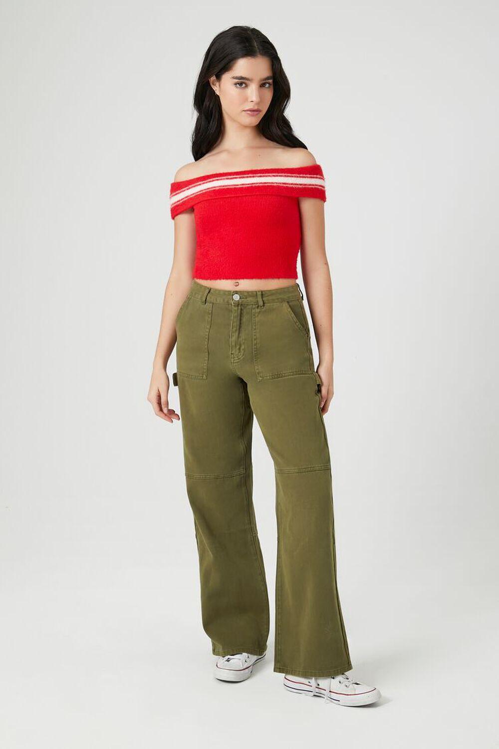 Sweater-Knit Off-the-Shoulder Top | Forever 21 Product Image