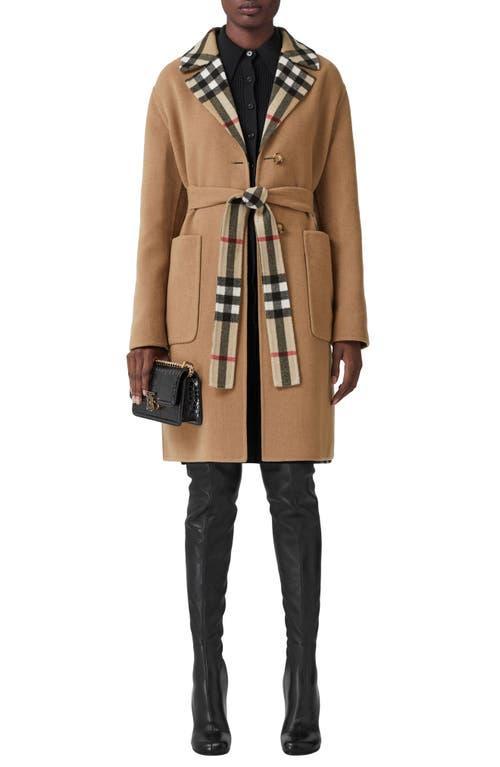 burberry Reversible Check Double Face Wool Coat Product Image