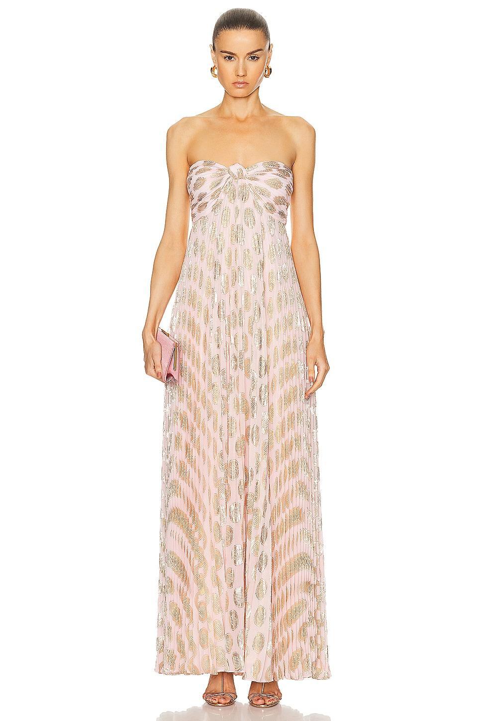 Alexis - Maryana Knotted Metallic Maxi Dress - PinkModa Operandi Product Image