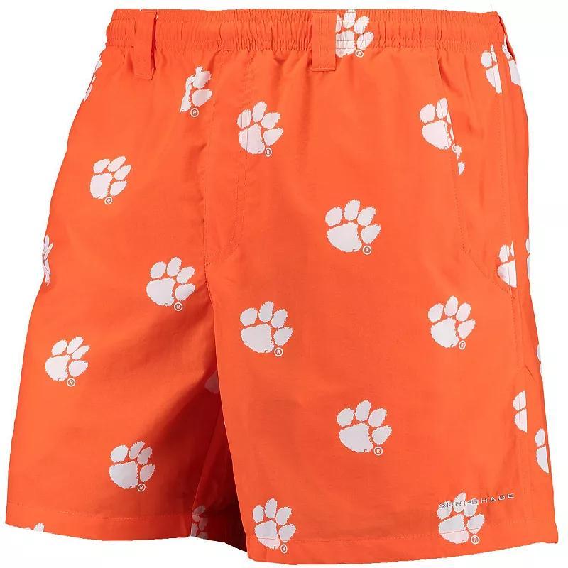 Mens Columbia Clemson Tigers PFG Backcast II Omni-Shade Hybrid Shorts Product Image