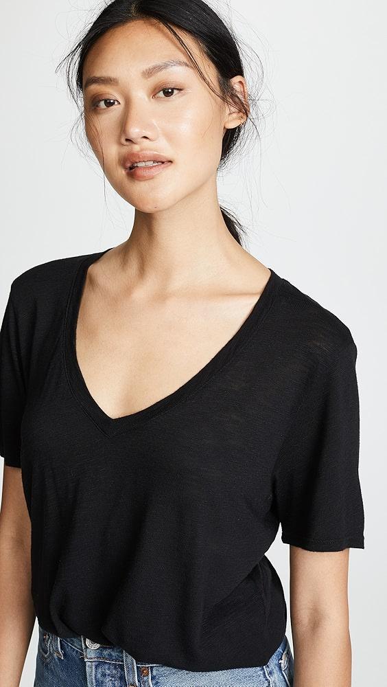 Splendid Cotton Modal Slub V Tee | Shopbop Product Image