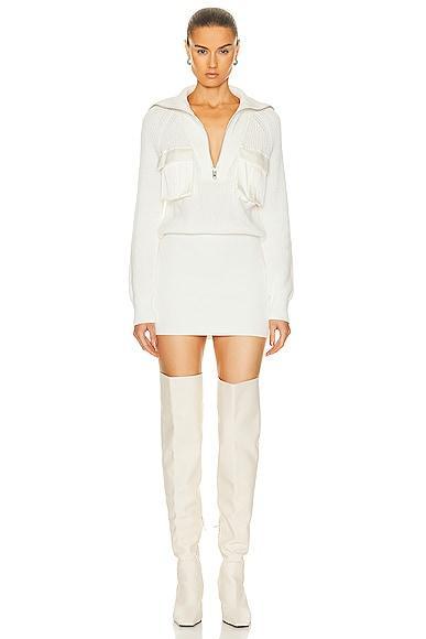 SER.O.YA Lottie Dress in Winter White - White. Size S (also in M, XL, XS). Product Image