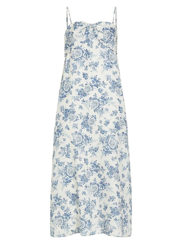 Womens Tilney Floral Linen Maxi Dress Product Image