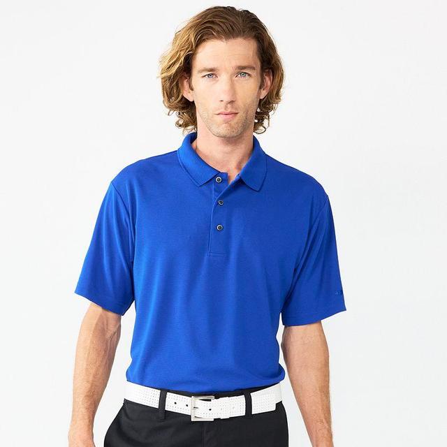 Mens Grand Slam Off Course Classic-Fit Solid Golf Polo Blue The Web Product Image