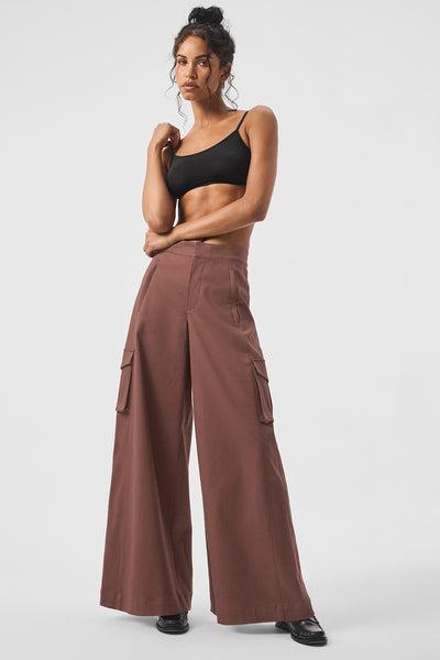 Show Off Cargo Wide Leg Trouser - Chestnut Product Image