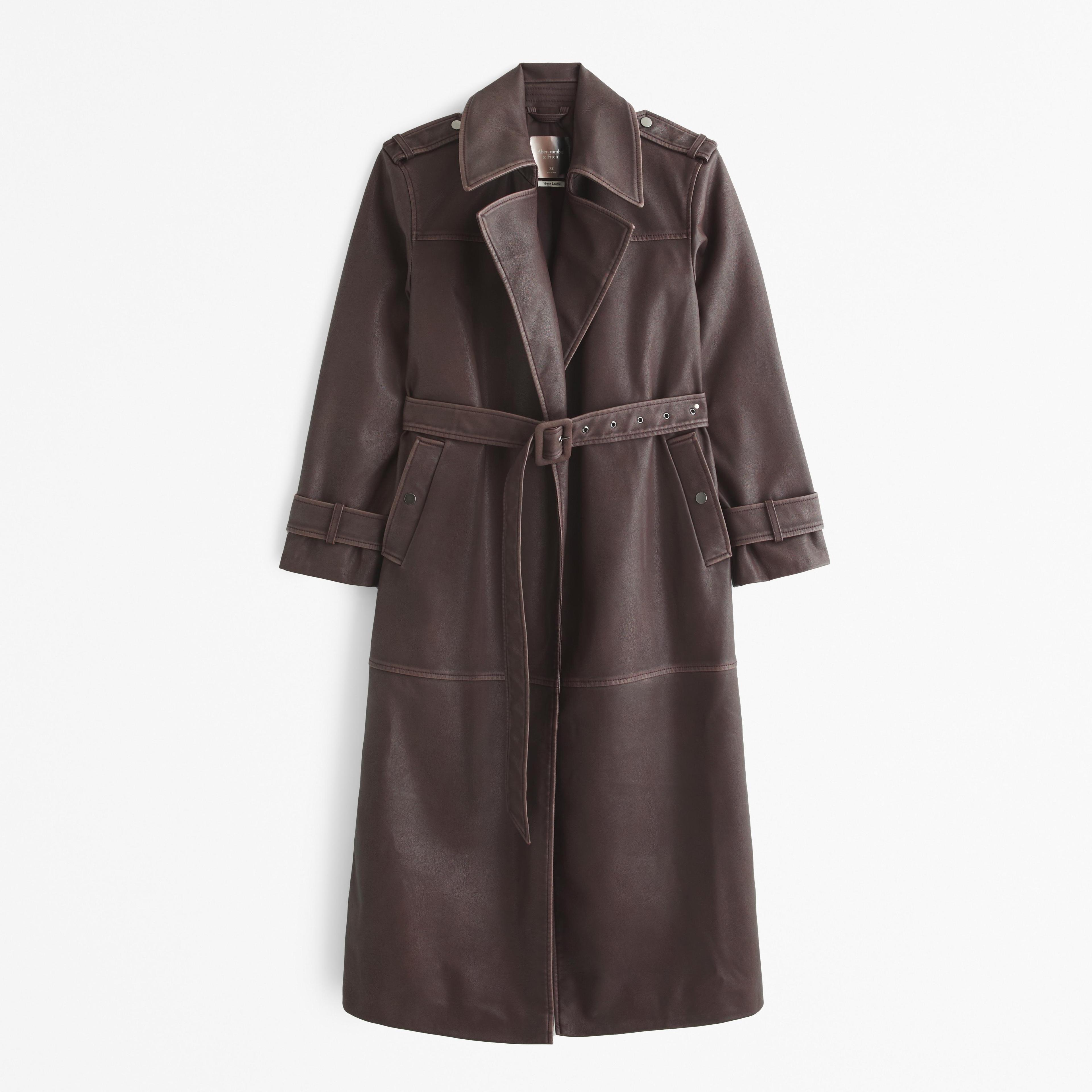 Vol. 28 Vegan Leather Trench Coat Product Image