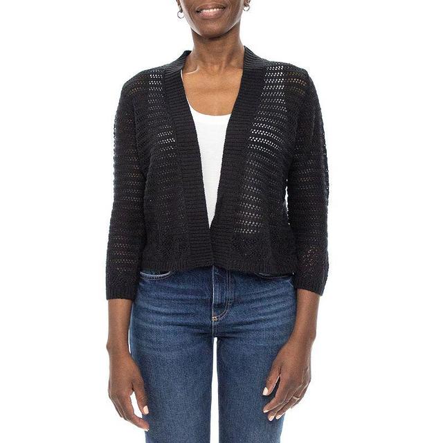 Womens Nina Leonard Crochet Cardigan Product Image